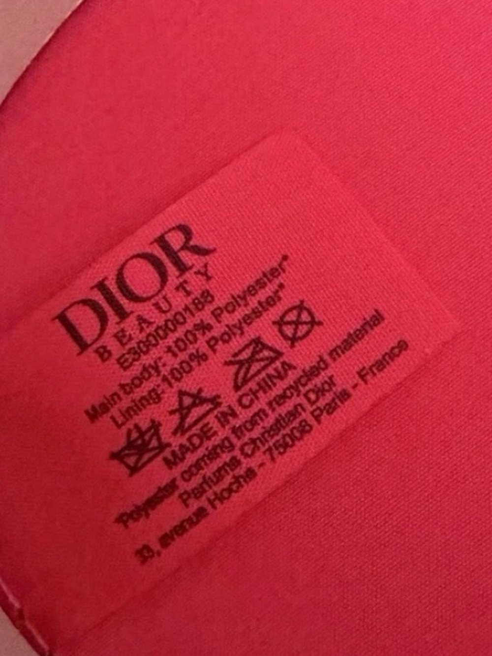 Christian Dior Cosmetic Makeup Bag Zip Case Travel Pouch NWT with box - Picture 3 of 5